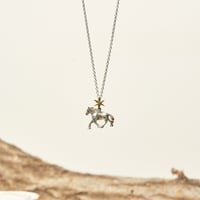 ONE STAR HORSE SILVER NECKLACE TOP
