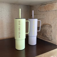 Straw Logo Tumbler