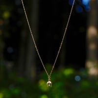 One Diamond Horseshoe Necklace