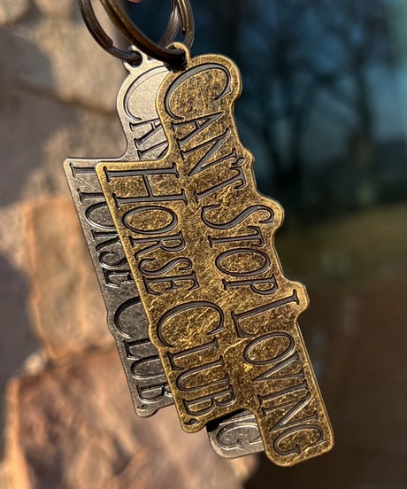 Can't Stop Loving Horse Club, Metal Keychain