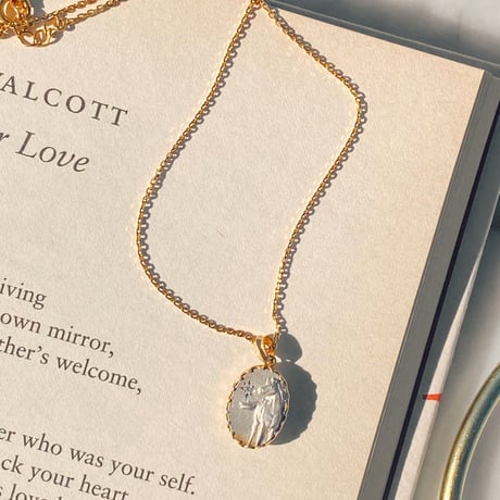 FARM MEDALLION PENDANT NECKLACE  - K18 gold chain