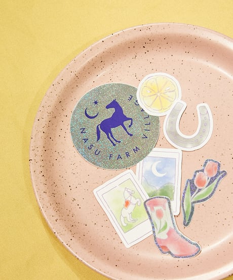 FARM SPRING GLITTER STICKER SET