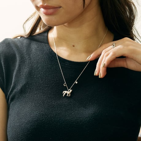 FARM LOGO HORSE SILVER NECKLACE