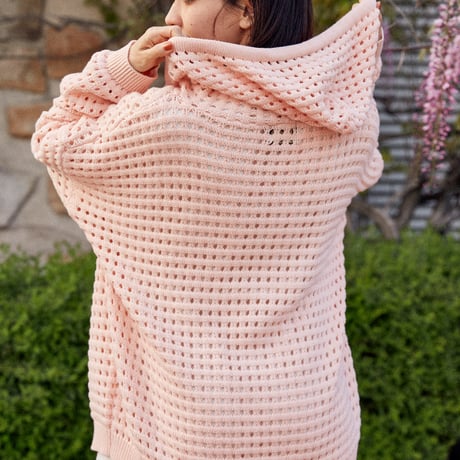 FARM FULL-ZIP SUMMER KNIT HOODIE