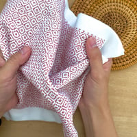 【再販】刺し子ふきんキット6「柿の花」糸なし