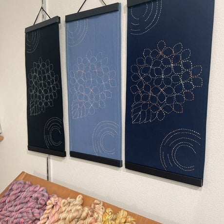 【季節のタペストリーキット】紫陽花（糸別売）