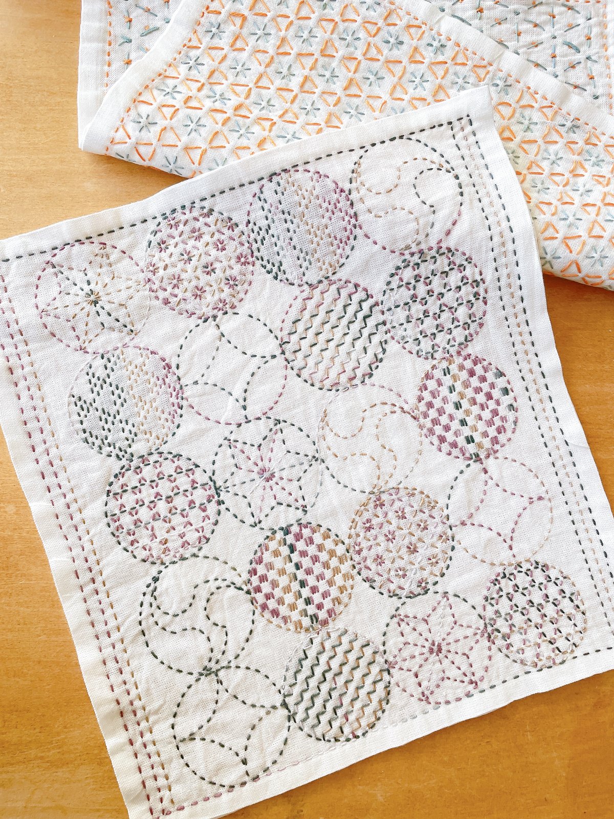 刺し子ふきんキット「節分の寄せ模様」 | さしこのさなのん 刺し子ふきんキット「節分の寄せ模様」 | さしこのさなのん