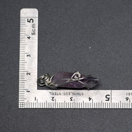 〈闇を照らし真実の愛を生きる〉ゲレロアメジスト　シルバー製　ペンダント