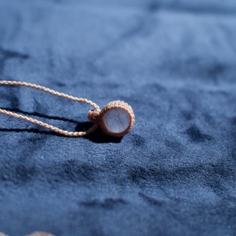 〈stone pierrotコラボ作品〉【超希少メタモルフォシスクォーツ®️＆スーパーセブン®️】ヒーリングカボション　マクラメペンダント（3）