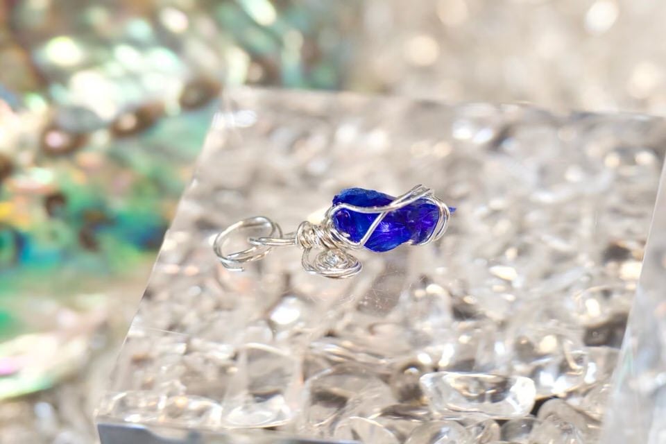 インドネシア産アンダラクリスタル　マルチカラー　ブルー系 インドネシア産アンダラクリスタル マルチカラー ブルー系