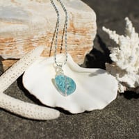 〈自由な愛のコミュニケーション〉【アンダラクリスタル・アクアブルー】シルバー925　ワイヤーラップ　ペンダント