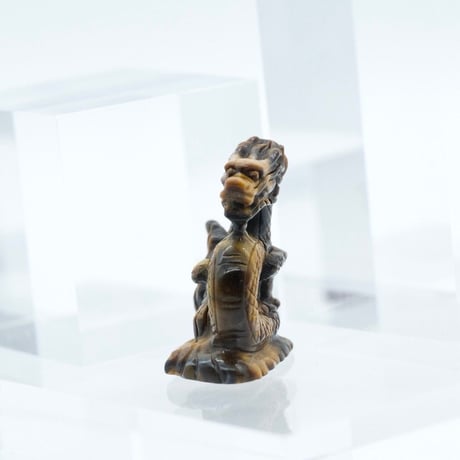 〈豊穣金龍＆急上昇〉タイガーアイ　ハイグレード　カービング　ドラゴン
