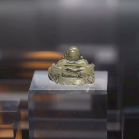 〈明るさ＆豊かさ満ち足りる〉天然シトリン ハイグレード カービング布袋様