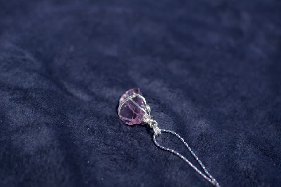 シエラ産アンダラクリスタルサンセットピンク ペンダントトップS925