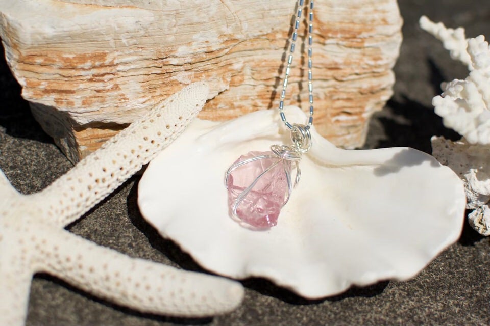 シエラ産アンダラクリスタルサンセットピンク ペンダントトップS925 シエラ産アンダラクリスタルサンセットピンク ペンダントトップS925
