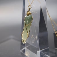 〈精霊界と天使界との繋がりを深める〉超希少【ギリシャ　セリフォス島グリーンクォーツ　スペシャルグレード】14KGF ワイヤーラップ・大ペンダント  2)