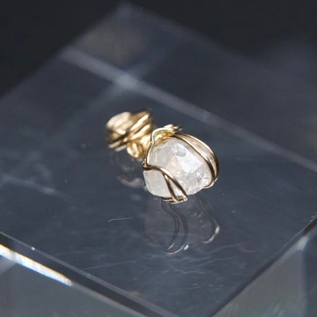 〈超高波動＆無敵の精霊〉ブラジル産　クリアーフェナカイト結晶　14KGF　ミニペンダント（２）