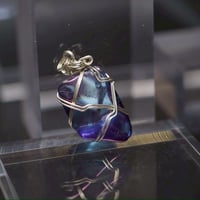 〈レムリア叡智とブルーエンジェルと虹の女神〉【超希少ロシレム・タンジンオーラ】シルバー925製　ワイヤーラップ　大きめペンダント