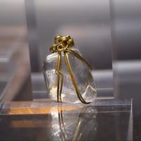 〈レムリア叡智とブルーエンジェルの加護〉【超希少ロシアンレムリアン　ミニレインボー入り】14KGF製 ワイヤーラップ　大きめペンダント ２
