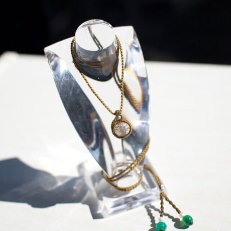 〈stone pierrotコラボ作品〉【超希少メタモルフォシスクォーツ®️＆スーパーセブン®️】ヒーリングカボション　マクラメペンダント（１）
