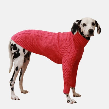 Cable Knit Pullover for Dogs　PINK　JPY8,900+10%TAX