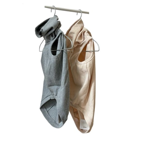 Stretch Rib High-neck　HEATHER GRAY　JPY7,200+10%TAX