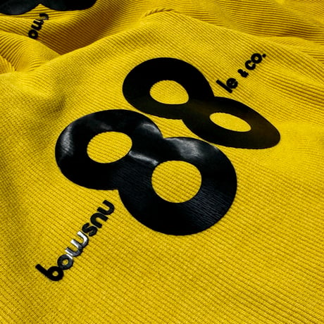 88 STRETCH RIB HIGH-NECK TEE　YELLOW　JPY9,000+10%TAX
