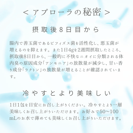 ダイエット効果/体臭ケア　APPLAURA アプローラ（1箱）半月分