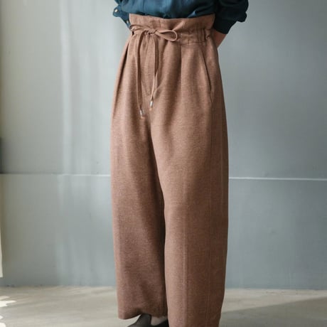 【美品】hatsutoki 日本製 パンツ ブラウン 美品】hatsutoki 日本製 パンツ ブラウン