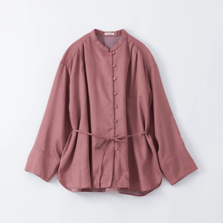 新品未使用　hatsutoki 　ダブルフェイスバンドカラーシャツ CATEGORY tops | kotobatofuku