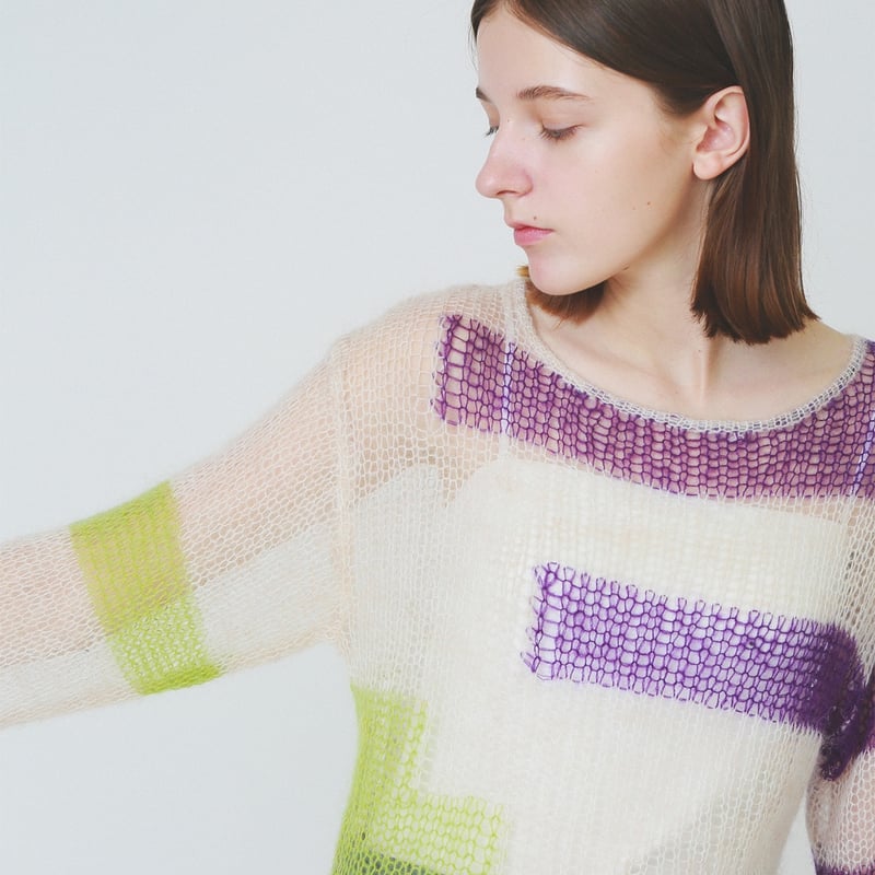 トップス soduk 22ss patchwork knit tops soduk 