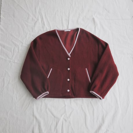 FUTATSUKUKURI 素朴なニットジャケット花柄