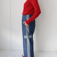 暮chic by futatsukukuri クロスラインパンツ 4f2249e5bd546685530de45caba32a