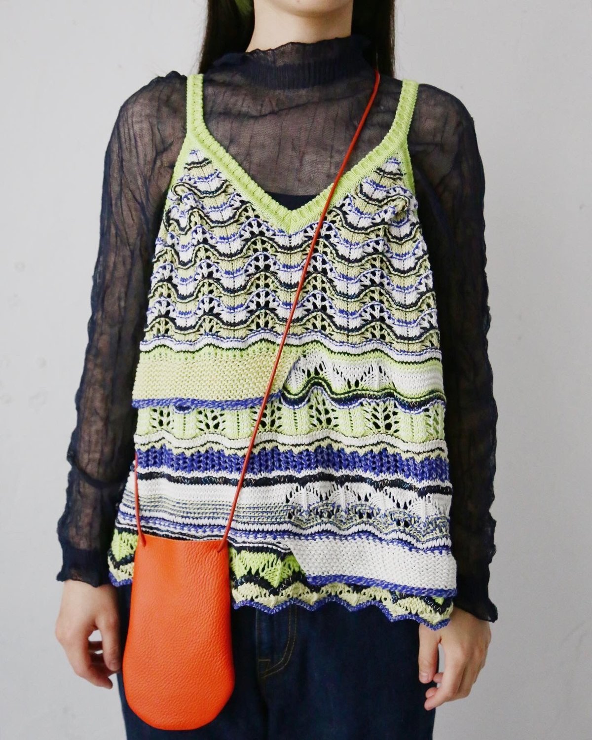 malamute wavy knit ブラック