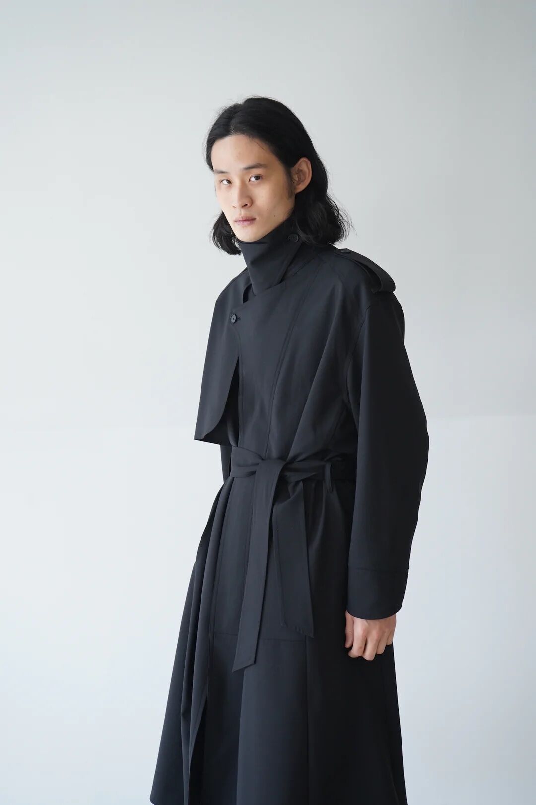 大人女性の トレンチコート HATRA 19AW black/2 Trench Organ トレンチ 