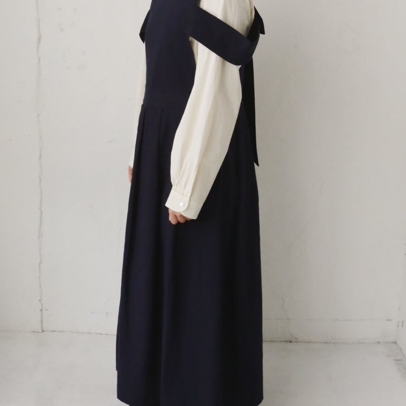 美品　暮chic / 背りぼんワンピース / navy 暮chic by futatsukukuri 