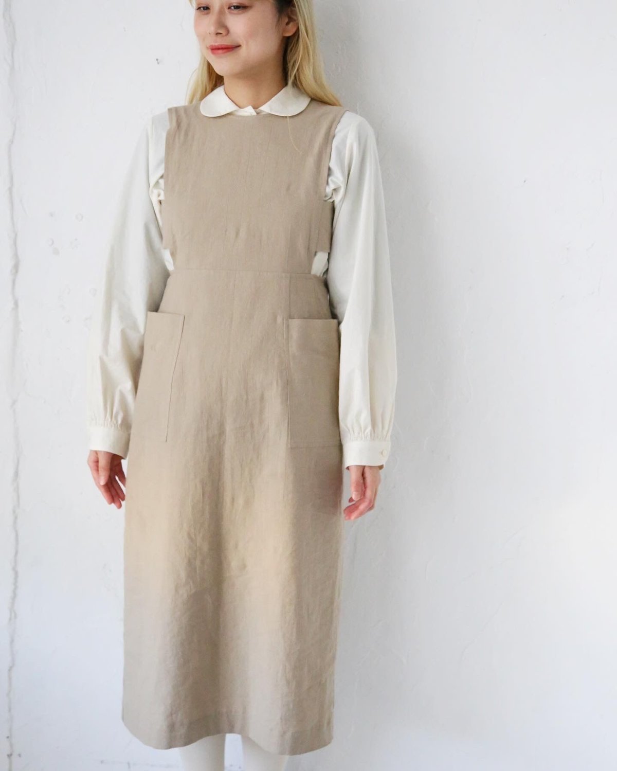 暮chic by futatsukukuri ボタンのワンピース(beige) | kot 暮chic by futatsukukuri ボタンのワンピース(beige) | kot
