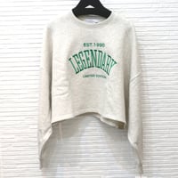 【PASSIONE】パシオーネ/SGENDARショートトレーナー　ショート丈コットンプルオーバー/446924/ カジュアル おしゃれ レディース ブランド 高級