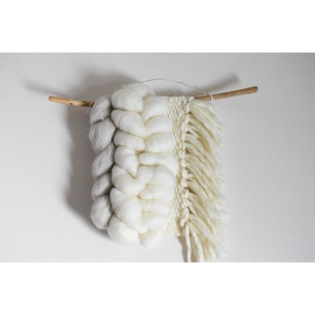weavingtapestry(white/gray/fringe)
