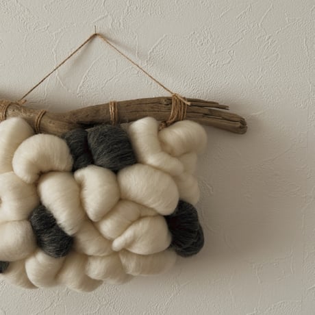 weavingtapestry（white&charcoal gray)