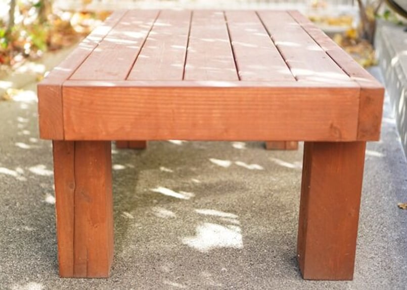 ブラウン木製ベンチ 木製ガーデンベンチ 長方形 ブラウン 木製 ベンチ