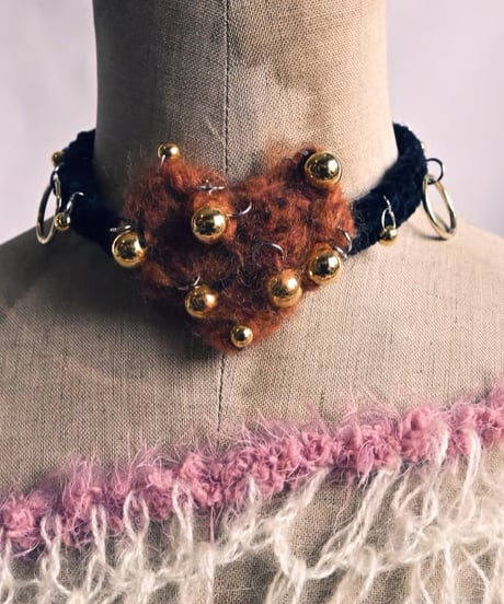 🧡Heart choker 🧡マルカンorange