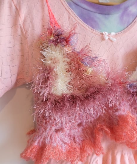 pink ふわふわbustier