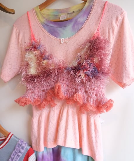 pink ふわふわbustier