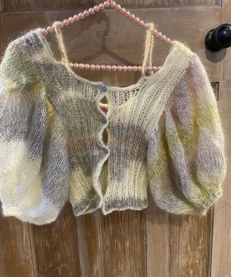 mohair off shoulder cardigan
