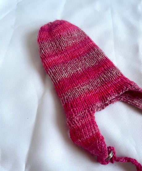 Compact ear muff knit cap  [ pink ]