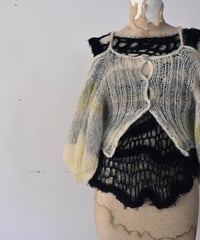 mohair off shoulder cardigan