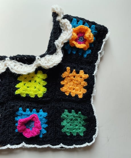 【Attached collar】Granny Square