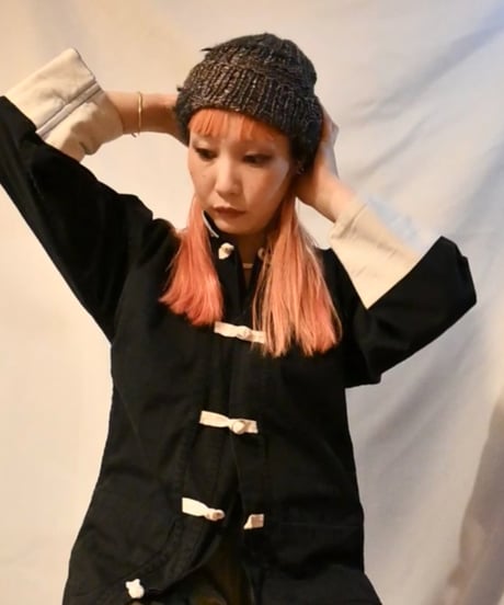 metallic knit cap