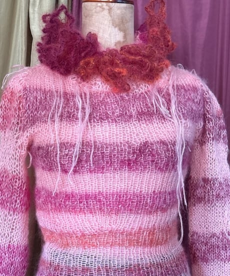 mohair boarder long sleeve tops